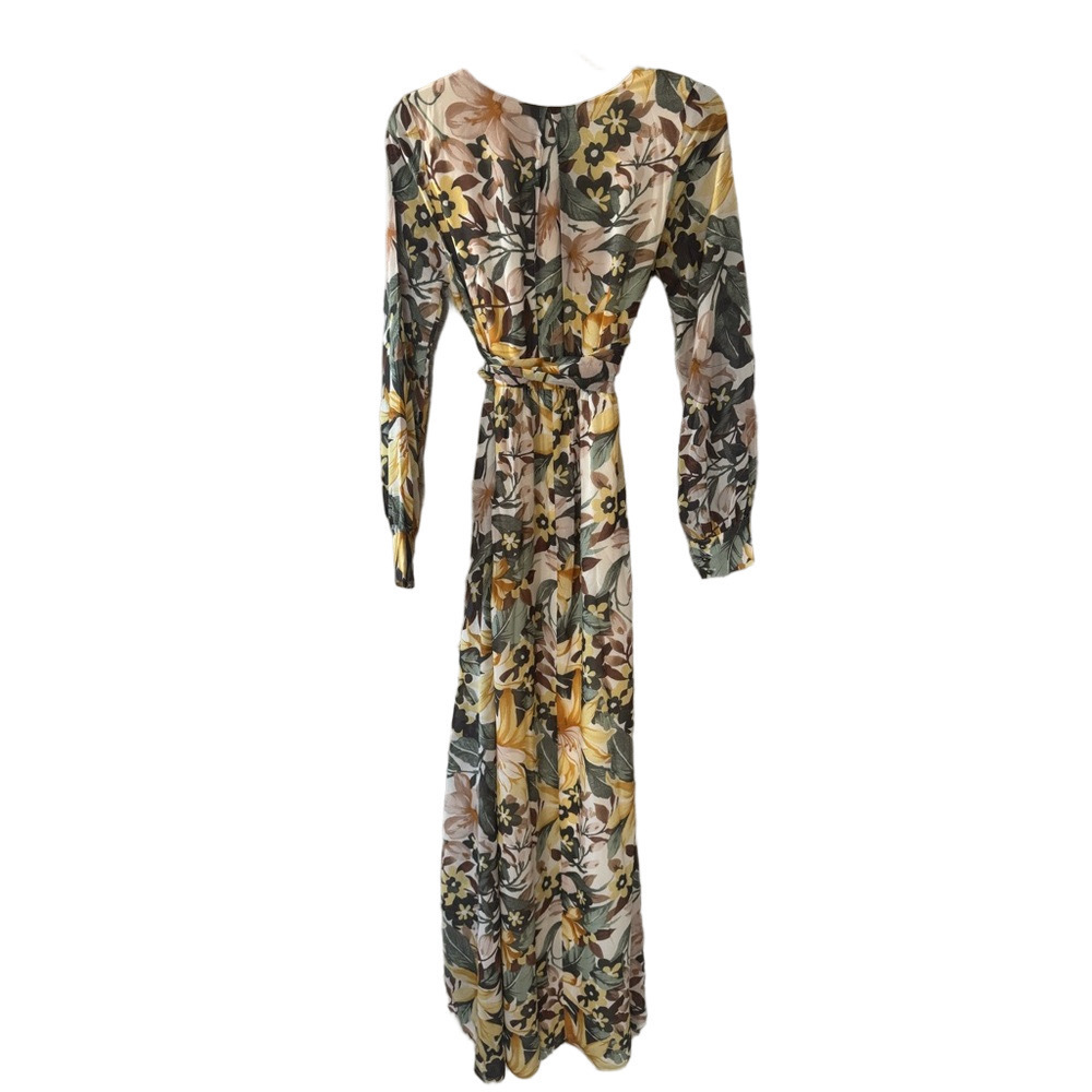 Floral Long Sleeve Maxi Dress Elegant - Picture 3 of 8